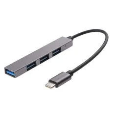 Northix Hub USB Type-C na USB Type-A se 4x porty 