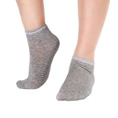 Northix 2x Protiskluzové ponožky na jógu - šedé 
