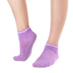 Northix Protiskluzové ponožky na jógu - fialové 