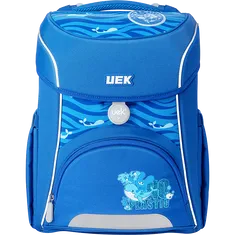 Klarion Ergonomická pevná modrá školní taška Big Eko No Plastic