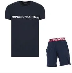 Emporio Armani Pánské pyžamo krátké - 111573 2R516 00135 - tm.modré - Emporio Armani M tm.Modrá