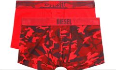 Diesel Pánské boxerky 2ks - 00SMKX 0WCAS E5860 - červená - Diesel M červená - černá