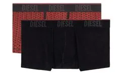 Diesel Pánské boxerky 2ks - 00SMKX 0NEAJ E6187 - červená - Diesel M černá/červená