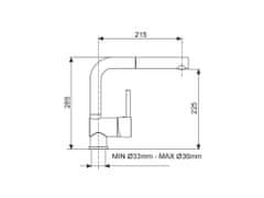 Sinks AVMI3PGR50 MIX 3 P Béžová - Sahara dřezová baterie