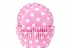 House of Marie Košíčky na muffiny 50ks růžové s bílými puntíky -