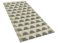 Beliani Venkovní koberec 60 x 105 cm šedožlutý HISAR