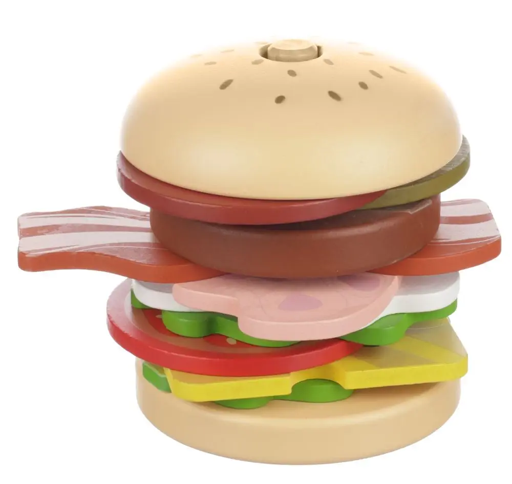 ZOPA Dřevěný nasazovací hamburger