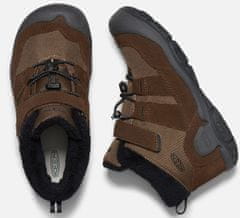 KEEN dětská zateplená outdoorová obuv Knotch Chukka Dark Earth/Black 1026740/1026737 hnědá 25,5