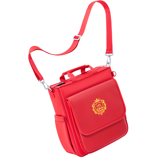 Klarion Červená stylová retro školní taška na knihy s britským motivem Lily