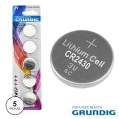Grundig Lithiová knoflíková baterie GRUNDIG CR2430, 3V, blistr 5ks.