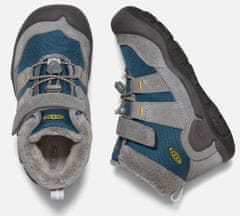 KEEN dětská zateplená outdoorová obuv Knotch Chukka Steel Grey/Blue Wing Teal 1026739/1026736 šedá 34