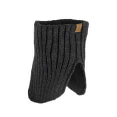 NANDY Pánský teplý zimní set - rukavice + rolák + čepice - tmavě šedá