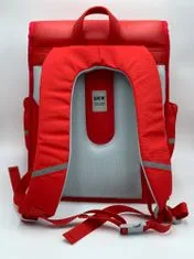 Klarion Stylová retro červená školní taška s penálem Hermiona+