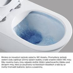 Mereo WC závěsné kapotované, RIMLESS, 490x370x360, keramické, vč. sedátka CSS113S VSD82S - Mereo