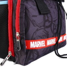 CurePink Školní batoh Marvel|Avengers: Heroes (objem 18 litrů|29 x 41 x 15 cm) černý polyester