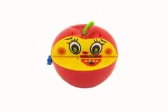 Teddies Pokladnička Červené jablko s červíkem na klíček plastová