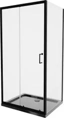 Mexen Apia sprchový kout 90x100, transparent, černá + vanička se sifonem (840-090-100-70-00-4070B)