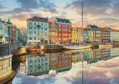Educa Puzzle Západ slunce v Kodaňském přístavu