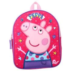 Vadobag Dětský batoh Prasátko Peppa Friends 32cm 3D růžový