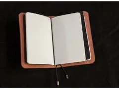 TLW Kožený zápisník ve stylu Midori tmavě hnědý vel.: Moleskine S (90x140mm)