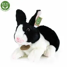 Rappa Plyšový králík bílo-černý ležící 24 cm eco-friendly