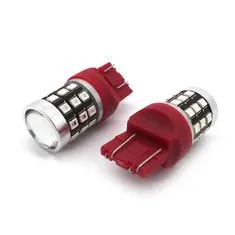 motoLEDy W21/5W LED žárovka 7443 12-24V 1100lm CANBUS červená