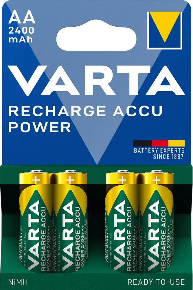 Varta Nabíjecí baterie Recharge Accu Power 4 AA 2400 mAh R2U, 4ks, 56756101404