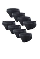 Uniconf pánské slipy prémiové kvality v setu 8ks - L černá