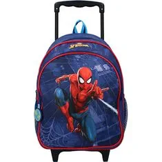 Vadobag Batoh na kolečkách Spiderman 38cm modrý