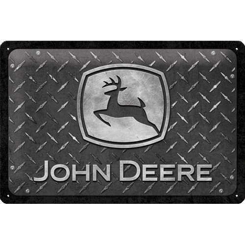 NOSTALGIC-ART Retro cedule 200x300 John Deer (Diamond Plate Black)