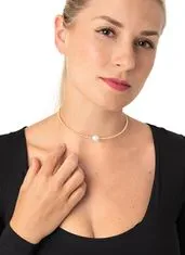 Troli Půvabný otevřený náhrdelník s přírodními perlami