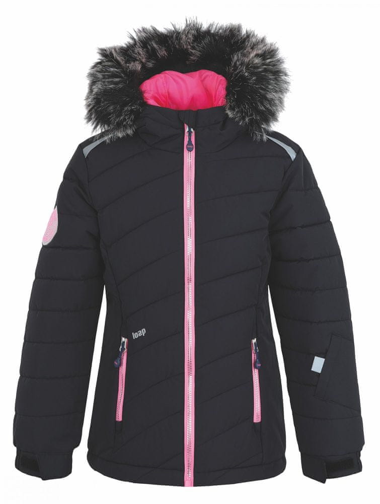 Loap dívčí lyžařská bunda Fuksie OLK2202 tmavě modrá 158/164
