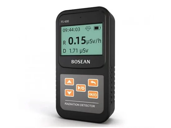 BOSEAN Detektor radiace dozimetr, Geigerův čítač FS-600, pouzdro zdarma