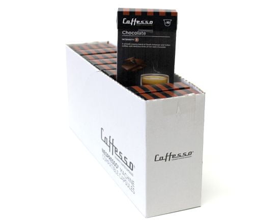 Caffesso Chocolate 100 ks kávových kapslí kompatibilních do kávovarů Nespresso