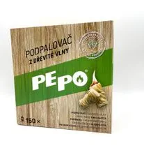 Pe-Po pevný podpalovač z dřevité vlny, 150 ks