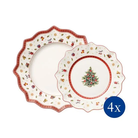 Villeroy & Boch Sada vánočních talířů pro 4 osoby TOY'S DELIGHT, 8 ks