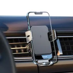 Joyroom JR-ZS219 Vent držák na mobil do auta, Qi nabíječka 15W, černý