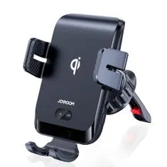 Joyroom JR-ZS214 Vent držák na mobil do auta, Qi nabíječka 15W, černý