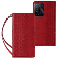 IZMAEL Magnetické knížkové pouzdro Strap pro Samsung Galaxy A53 5G - Červená KP22203