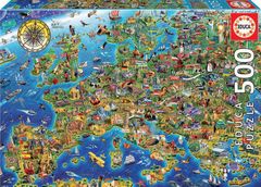 Educa Puzzle Šílená mapa Evropy