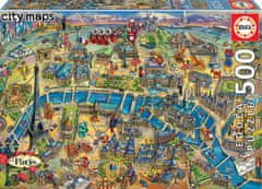 Educa Puzzle Mapa Paříže