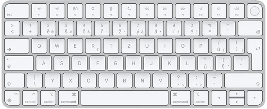Apple Magic Keyboard (2021) s Touch ID, CZ, bílá (MK293CZ/A)