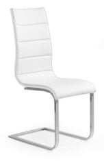 Halmar Kovová židle K104, bílá / bílá