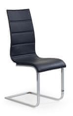 Halmar Kovová židle K104, černá / bílá