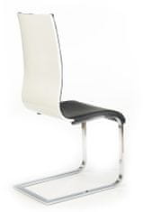 Halmar Kovová židle K104, černá / bílá