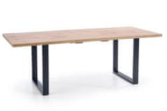 Halmar Jídelní stůl Venom 135-185 cm, dub wotan / černá