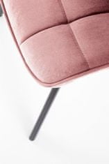Halmar Kovová židle K332, černá / růžová