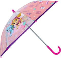 Vadobag Deštník Paw Patrol růžový transparentní 72cm