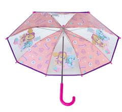 Vadobag Deštník Paw Patrol růžový transparentní 72cm