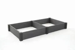 Vyvýšený záhon Keter Modular Garden Bed dvoubalení šedý